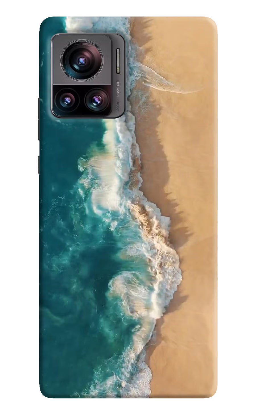 Ocean Beach Moto Edge 30 Ultra Back Cover, Hard case