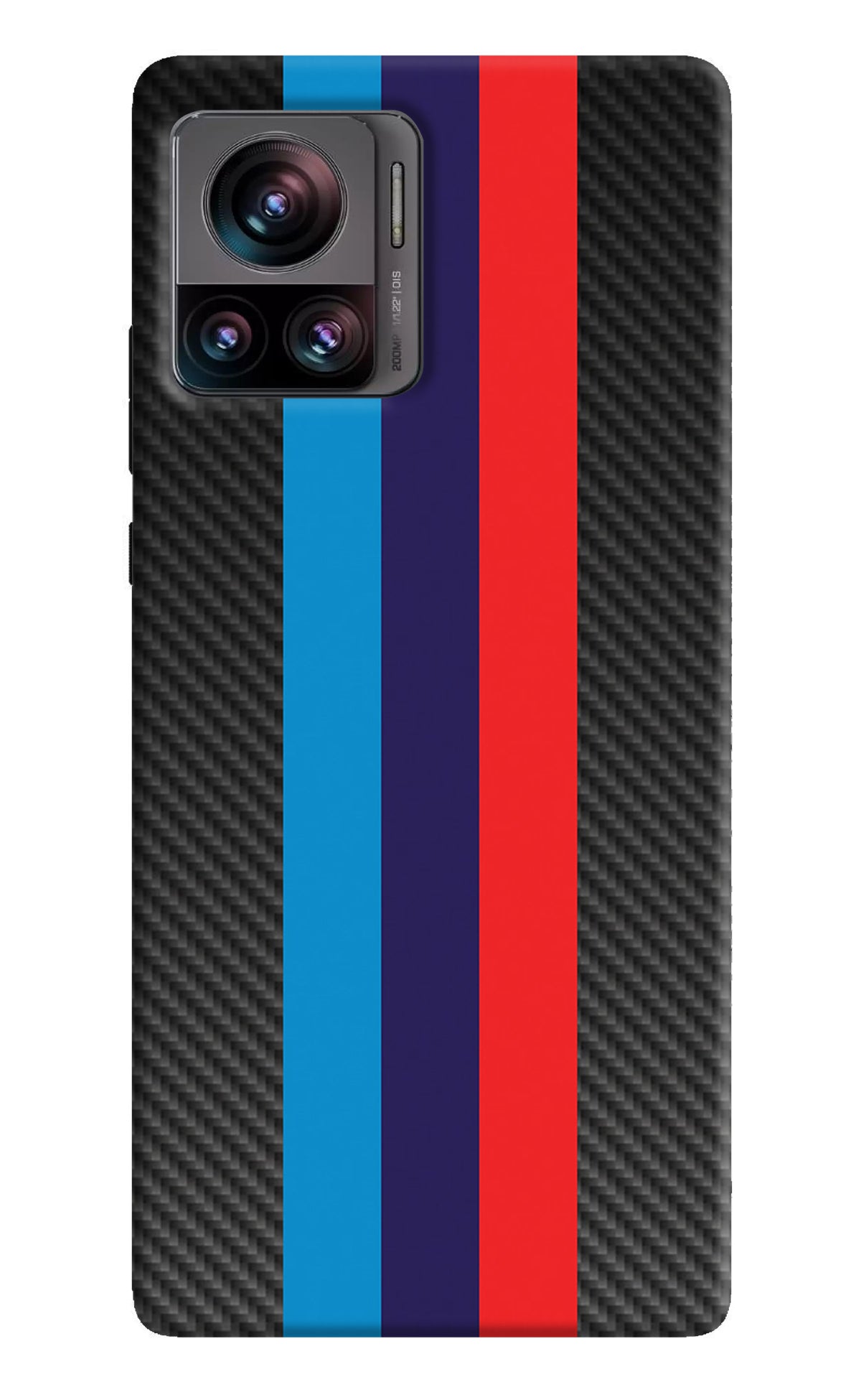 BMW Stripes Pattern Moto Edge 30 Ultra Back Cover