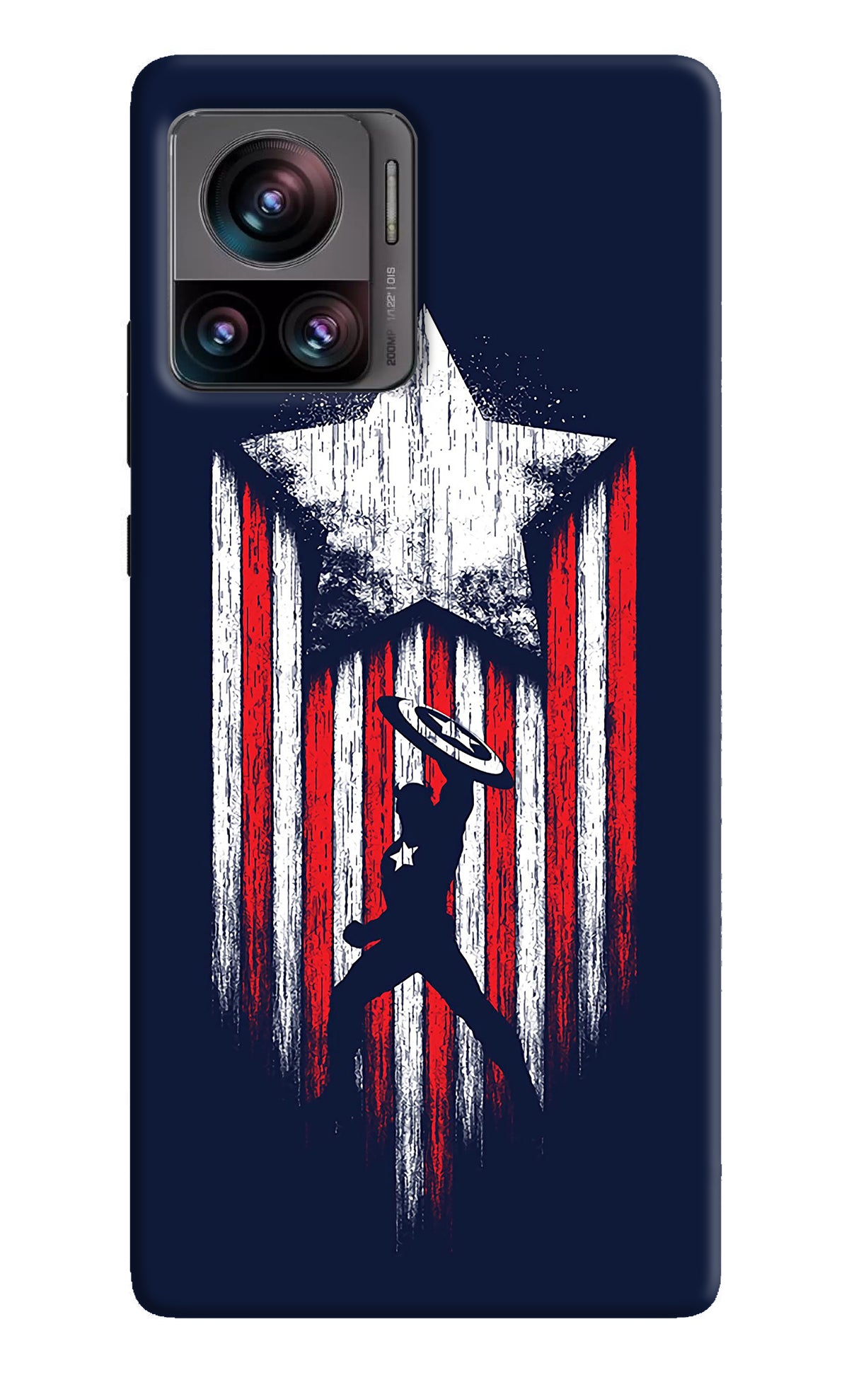 Captain America Marvel Art Moto Edge 30 Ultra Back Cover