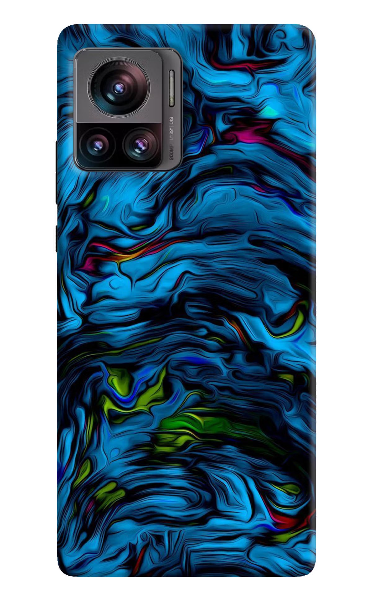 Dark Blue Abstract Moto Edge 30 Ultra Hard Case Back Cover by Casekaro