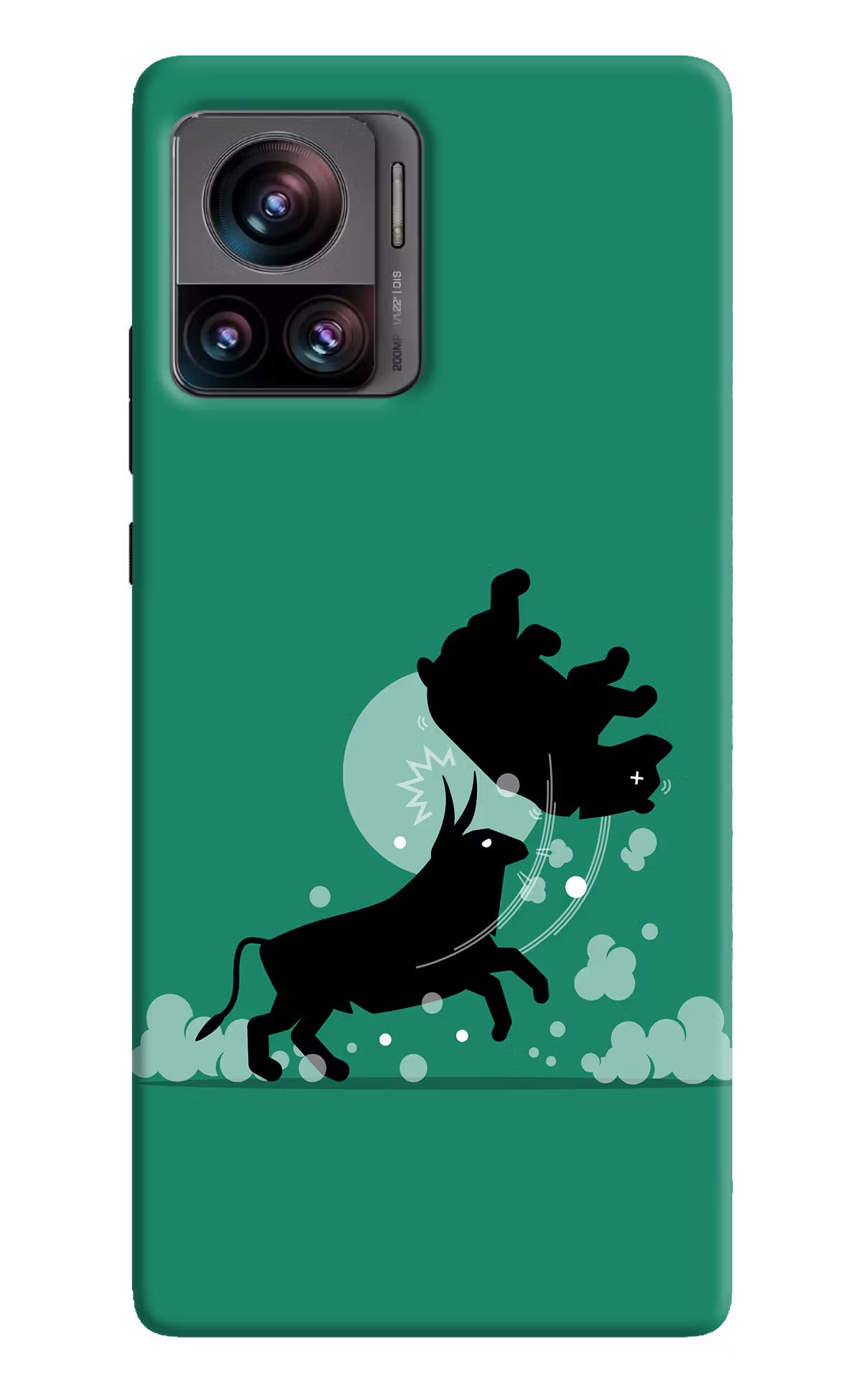 Bull Conqueror Moto Edge 30 Ultra Hard Case Back Cover by Casekaro