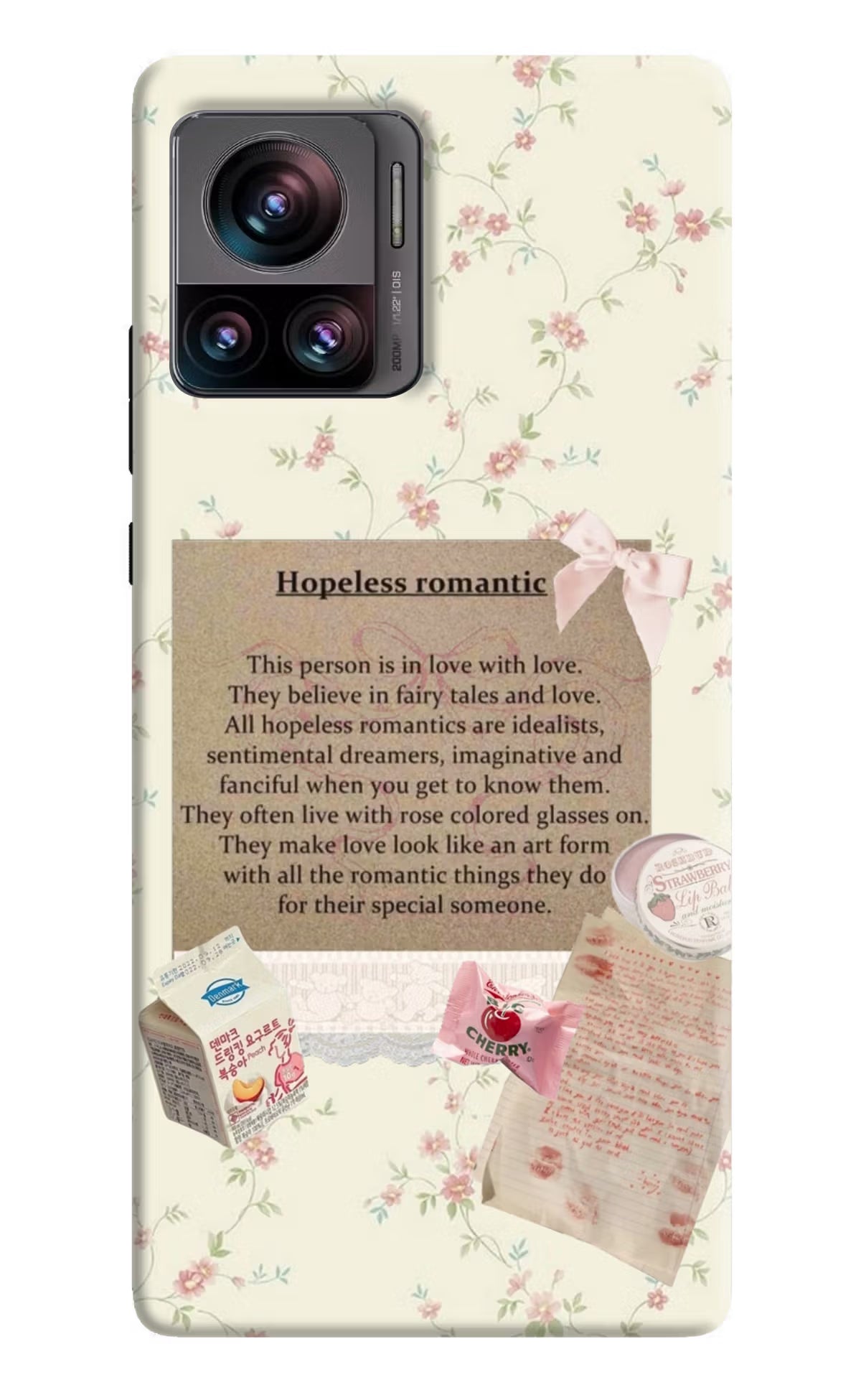 Hopeless Romantic Moto Edge 30 Ultra Hard Case Back Cover by Casekaro