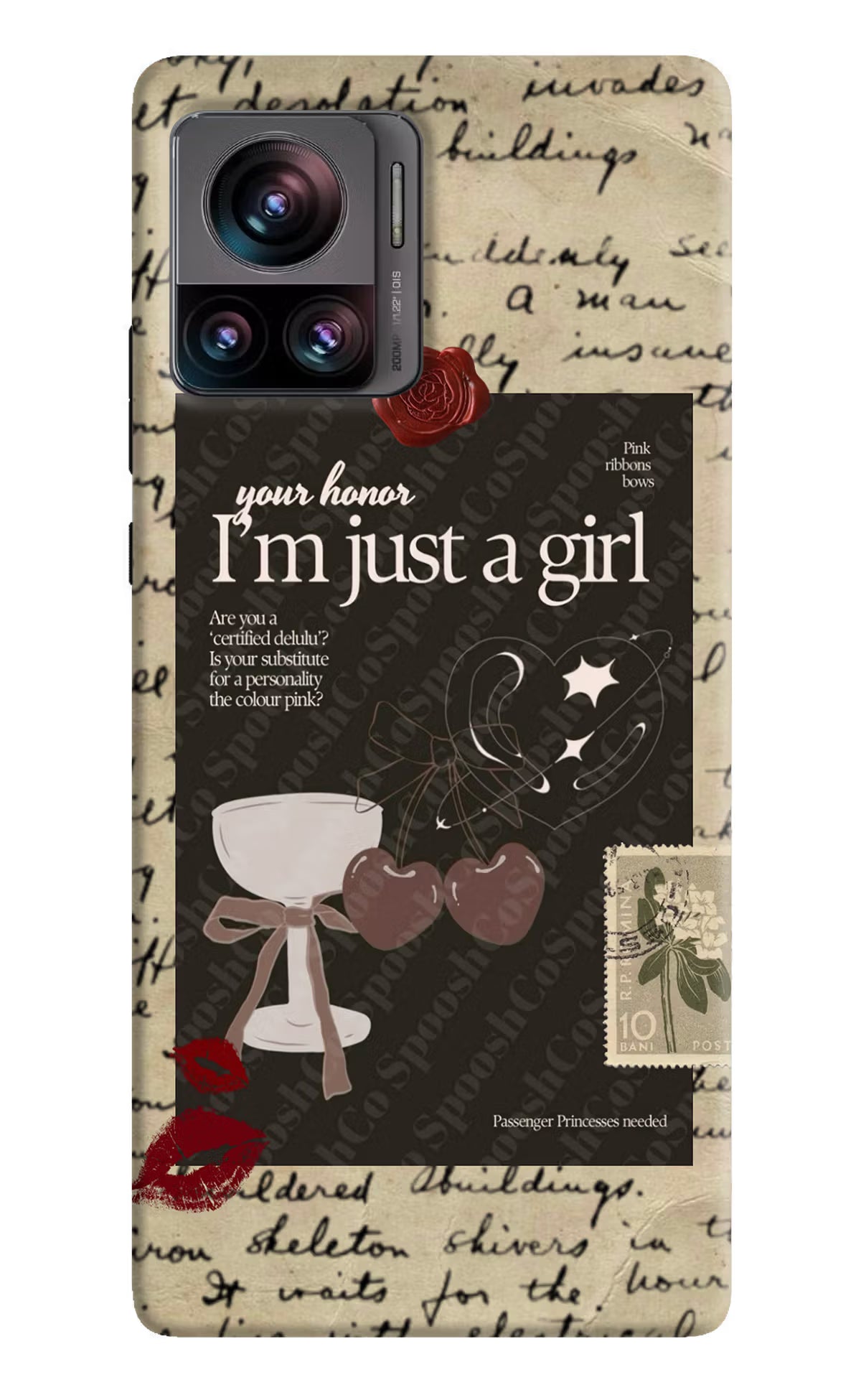I am just a girl Moto Edge 30 Ultra Hard Case Back Cover by Casekaro