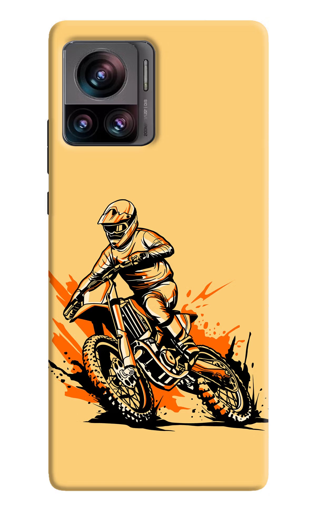 Off-Road Fury Moto Edge 30 Ultra Hard Case Back Cover by Casekaro