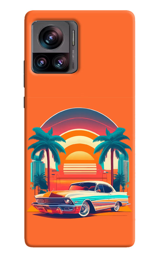 Palm Drive 80s Moto Edge 30 Ultra Hard Case Back Cover by Casekaro