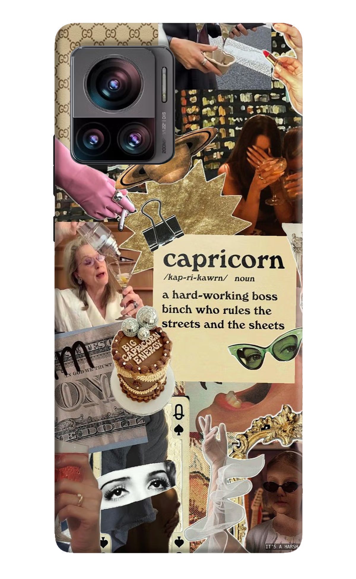 Capricorn Zodiac Moto Edge 30 Ultra Hard Case Back Cover by Casekaro