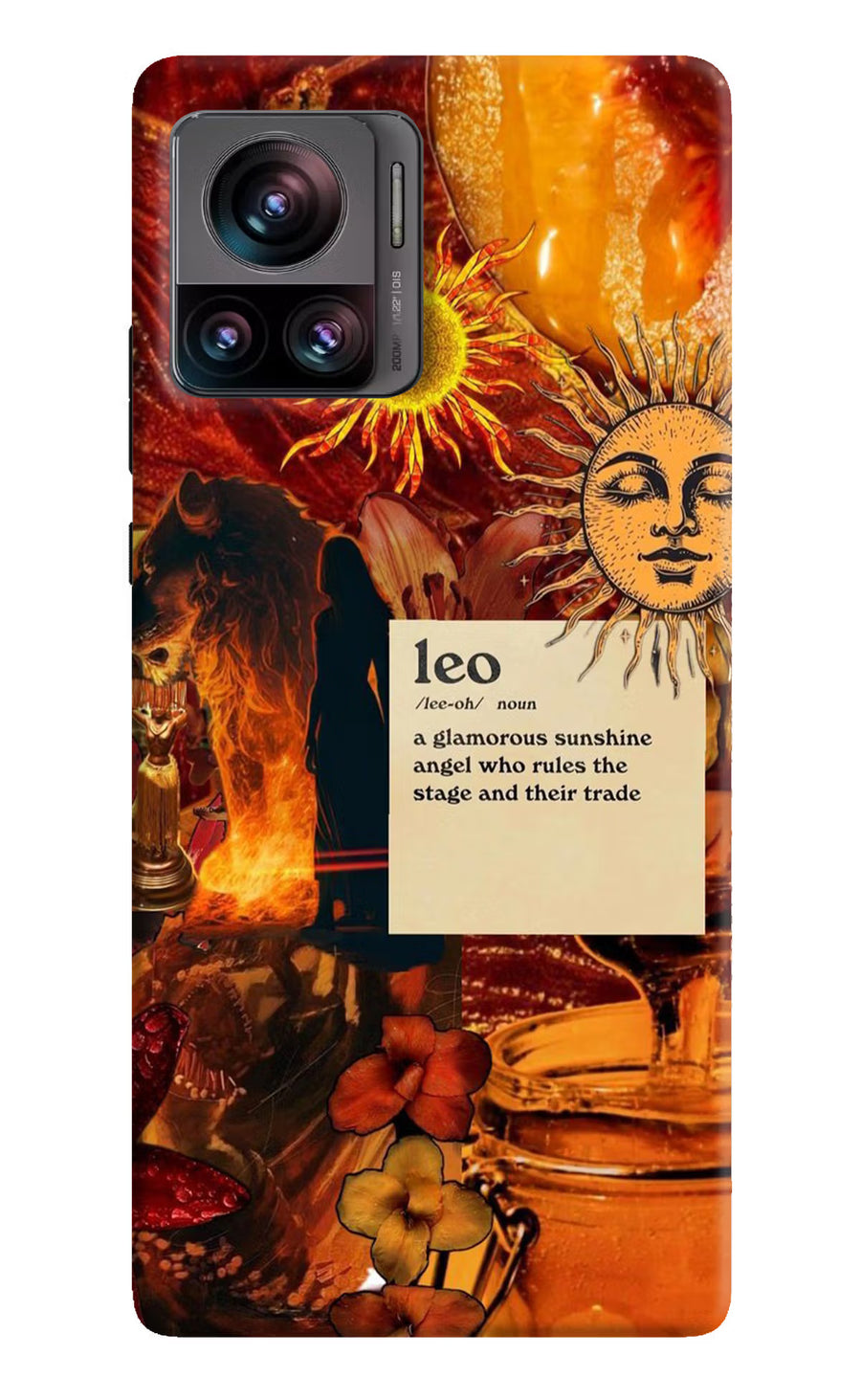 Leo Zodiac Moto Edge 30 Ultra Back Cover, Hard case
