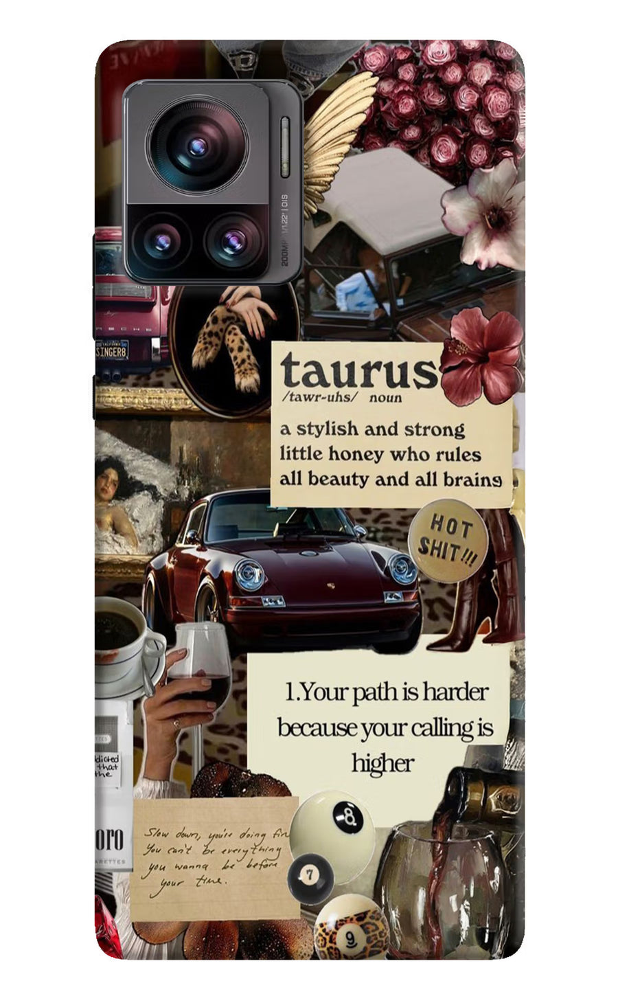 Taurus Zodiac Moto Edge 30 Ultra Back Cover, Hard case