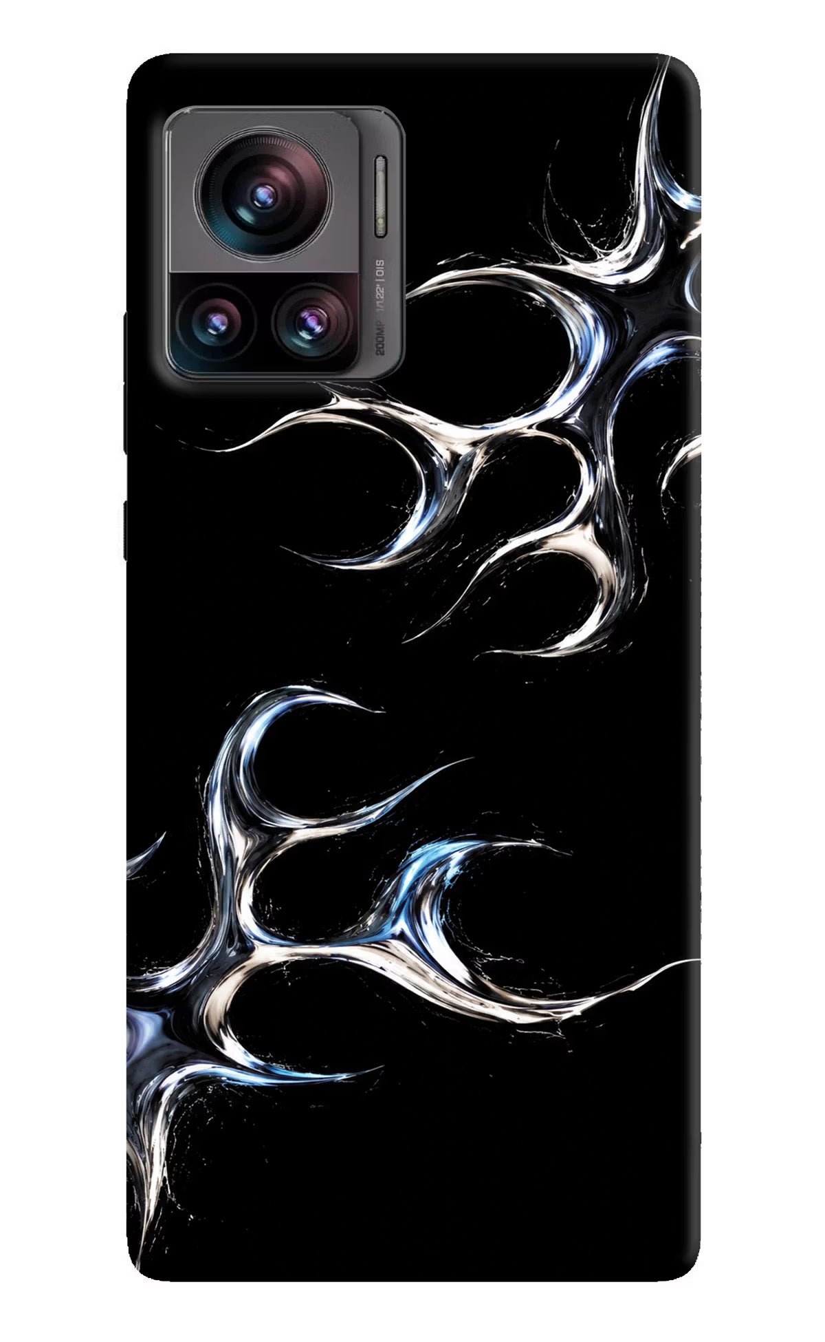 Chrome Tribal Moto Edge 30 Ultra Hard Case Back Cover by Casekaro