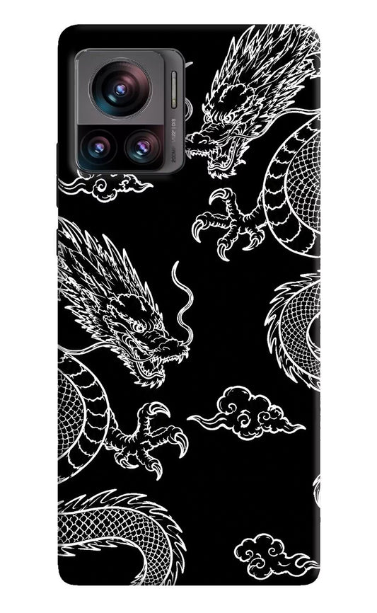 Twin Dragons Moto Edge 30 Ultra Hard Case Back Cover by Casekaro