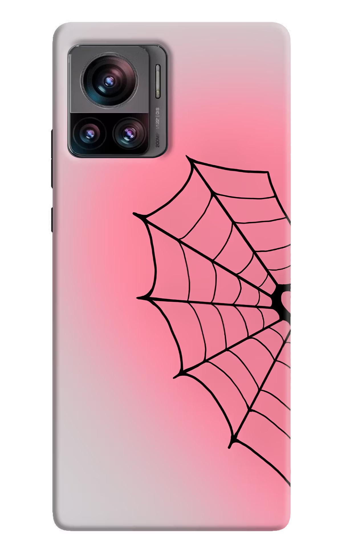 Pink Web Moto Edge 30 Ultra Back Cover
