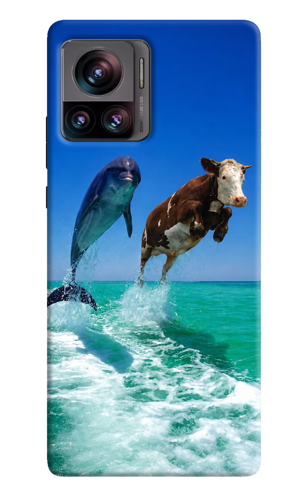 Dolphin vs Cow Moto Edge 30 Ultra Back Cover