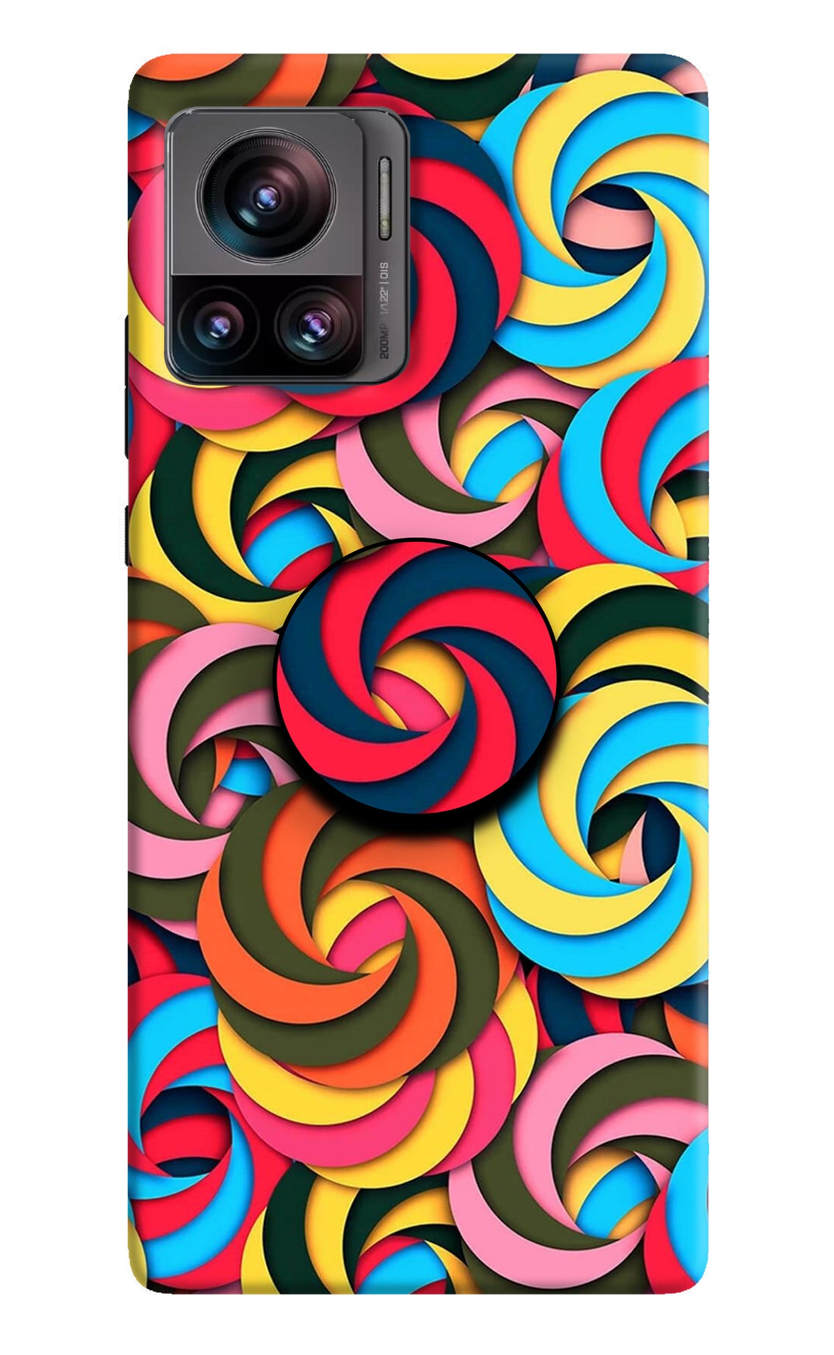 Spiral Pattern Moto Edge 30 Ultra Pop Case