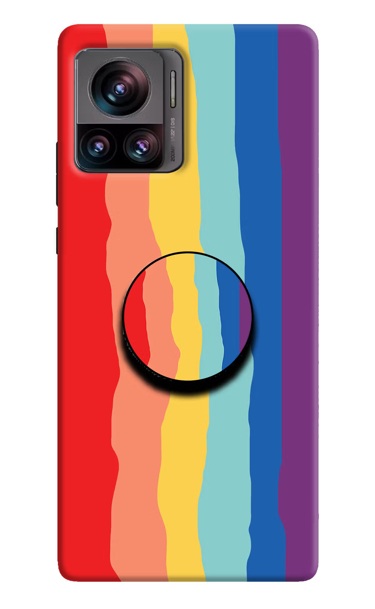 Rainbow Moto Edge 30 Ultra Pop Case by Casekaro