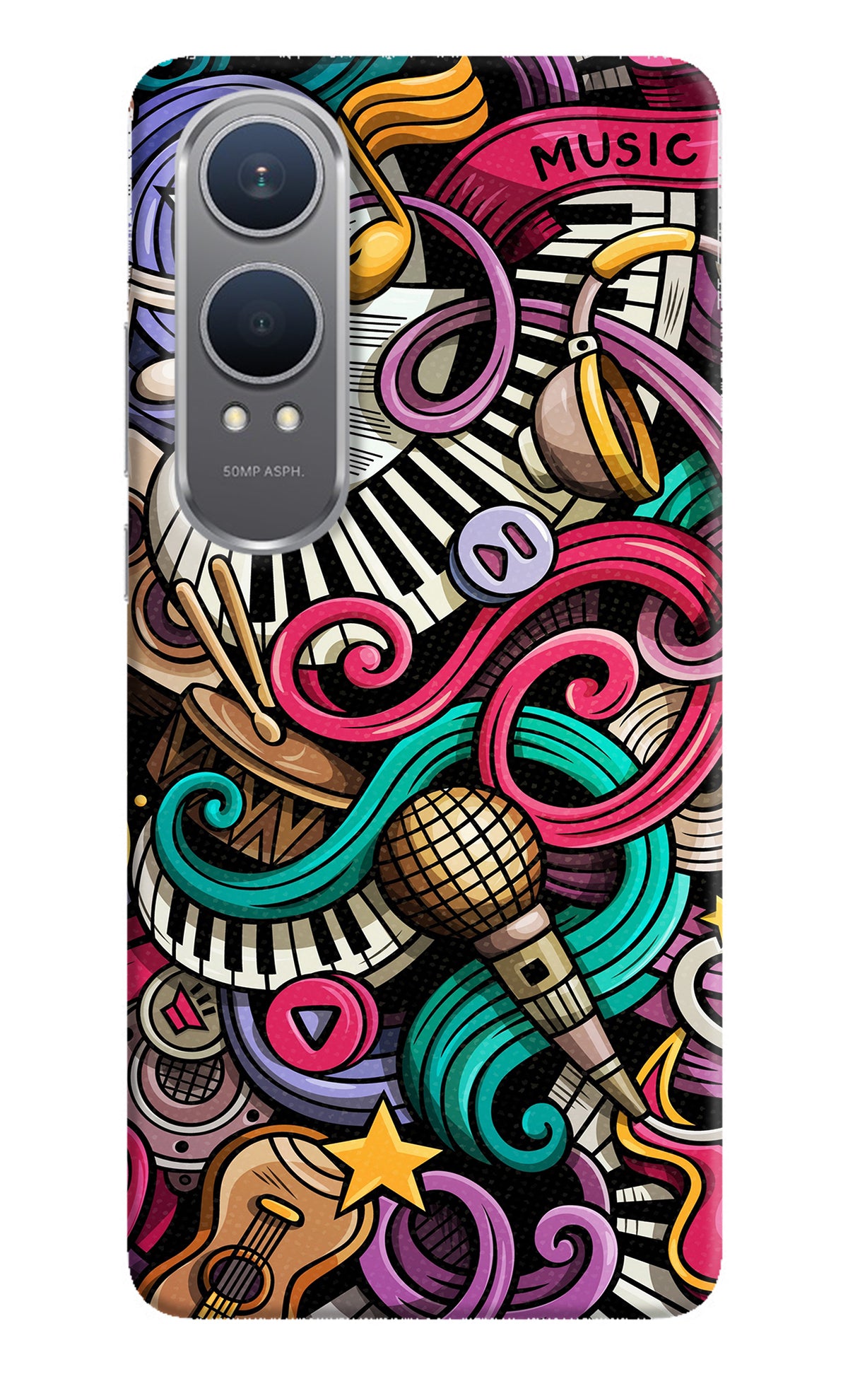 Music Abstract OnePlus Nord CE4 Lite Back Cover