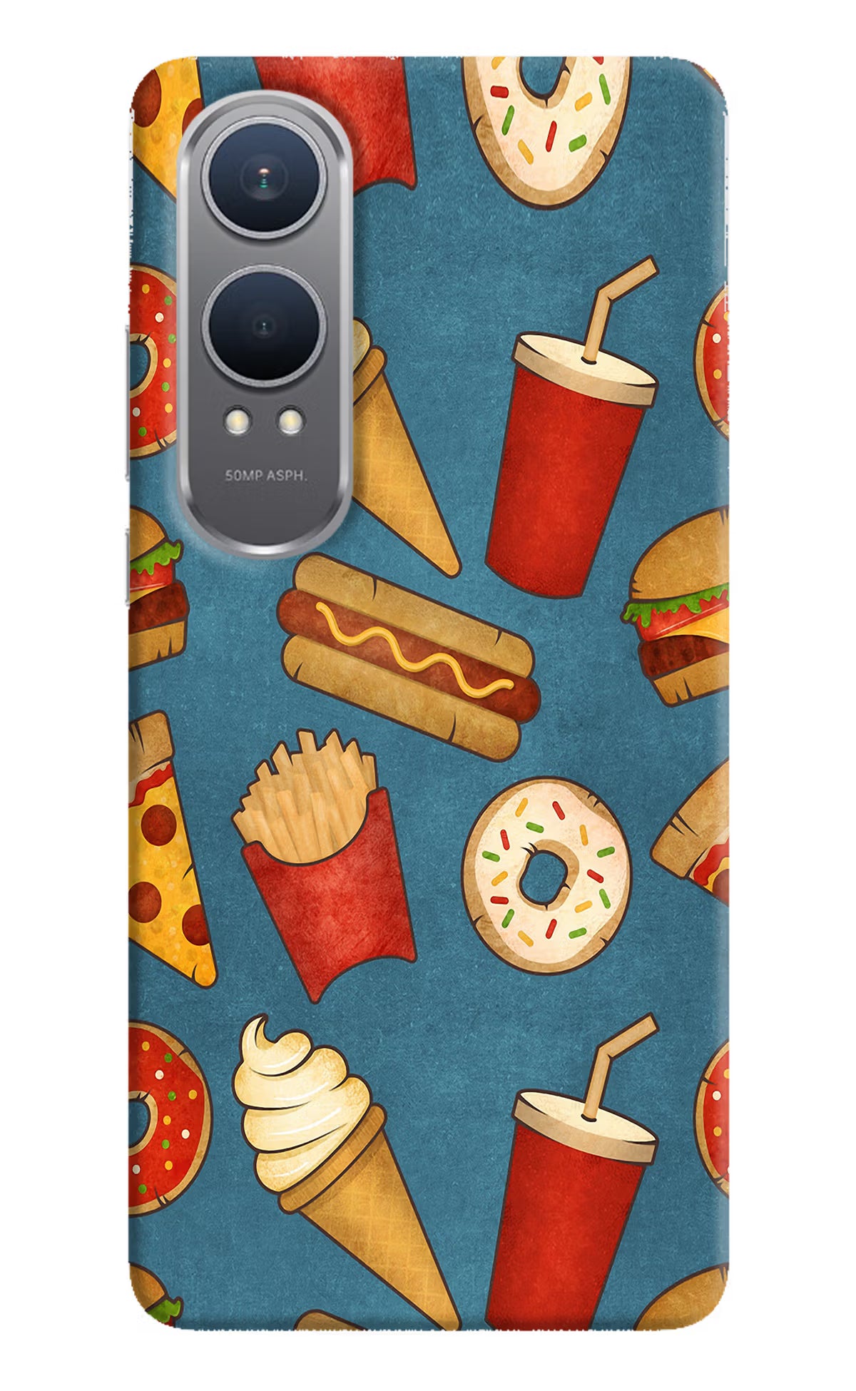 Foodie OnePlus Nord CE4 Lite Hard Case Back Cover by Casekaro