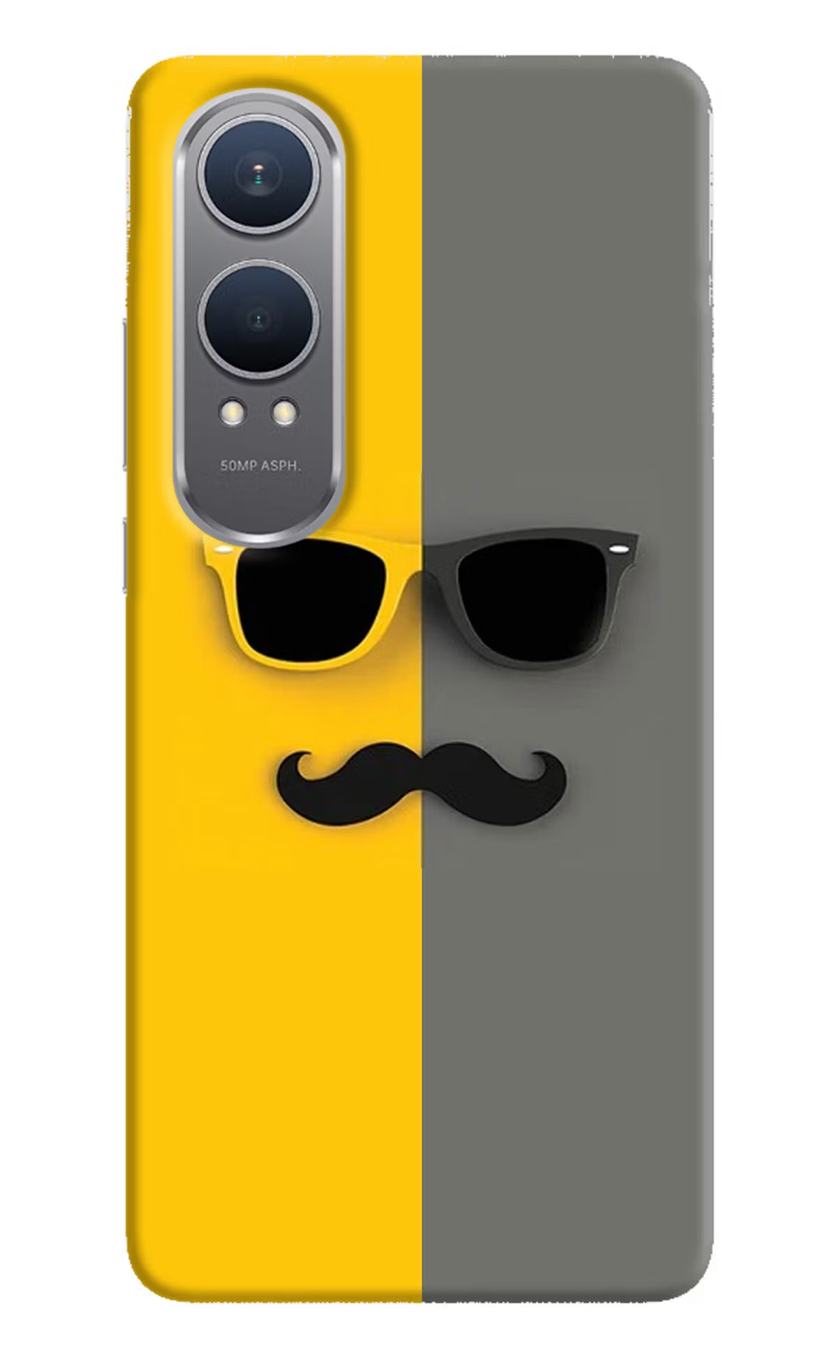 Sunglasses with Mustache OnePlus Nord CE4 Lite Hard Case Back Cover by Casekaro