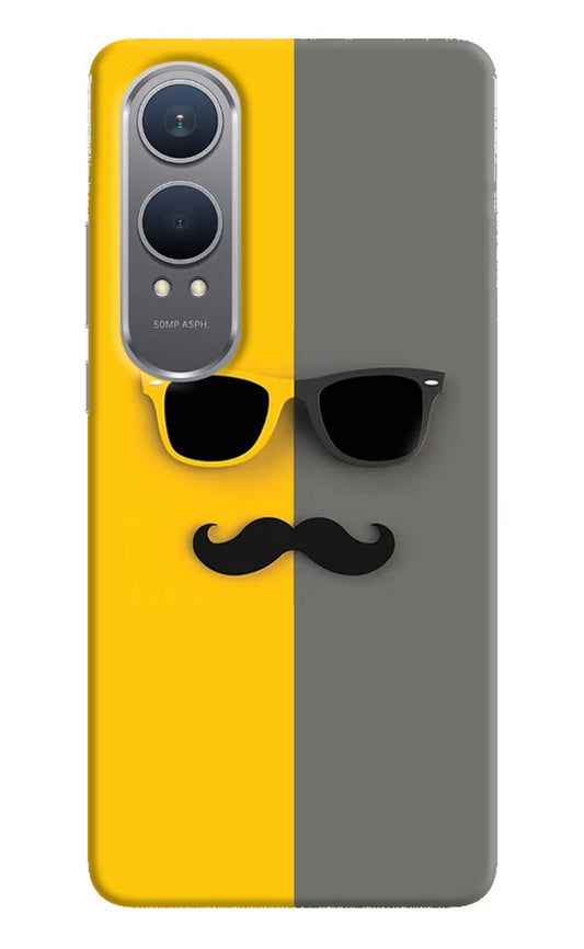 Sunglasses with Mustache OnePlus Nord CE4 Lite Hard Case Back Cover by Casekaro