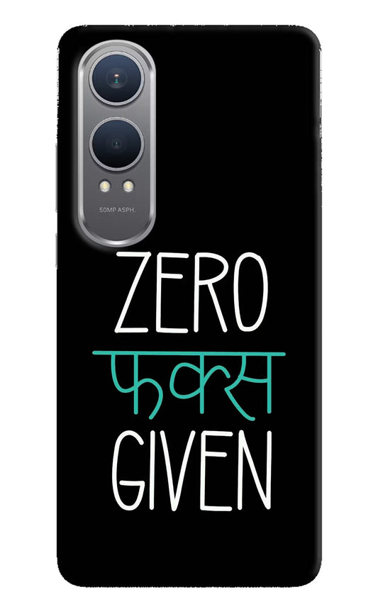 Zero Fucks Given OnePlus Nord CE4 Lite Hard Case Back Cover by Casekaro