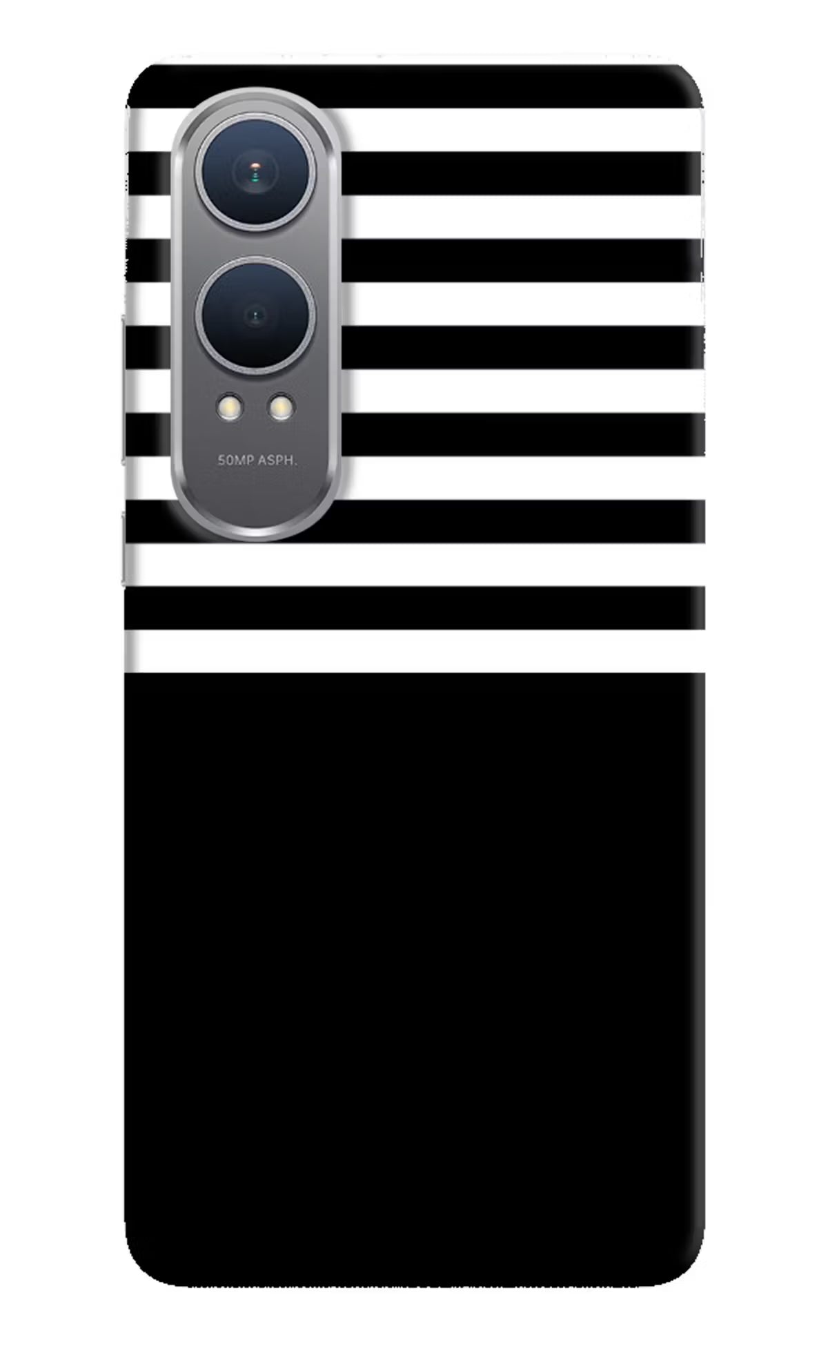 Black and White Print OnePlus Nord CE4 Lite Hard Case Back Cover by Casekaro