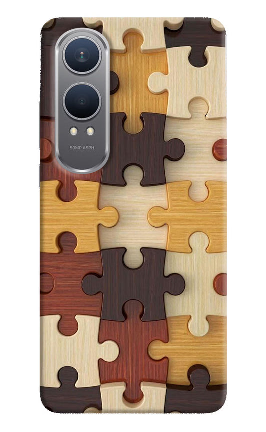 Wooden Puzzle OnePlus Nord CE4 Lite Hard Case Back Cover by Casekaro