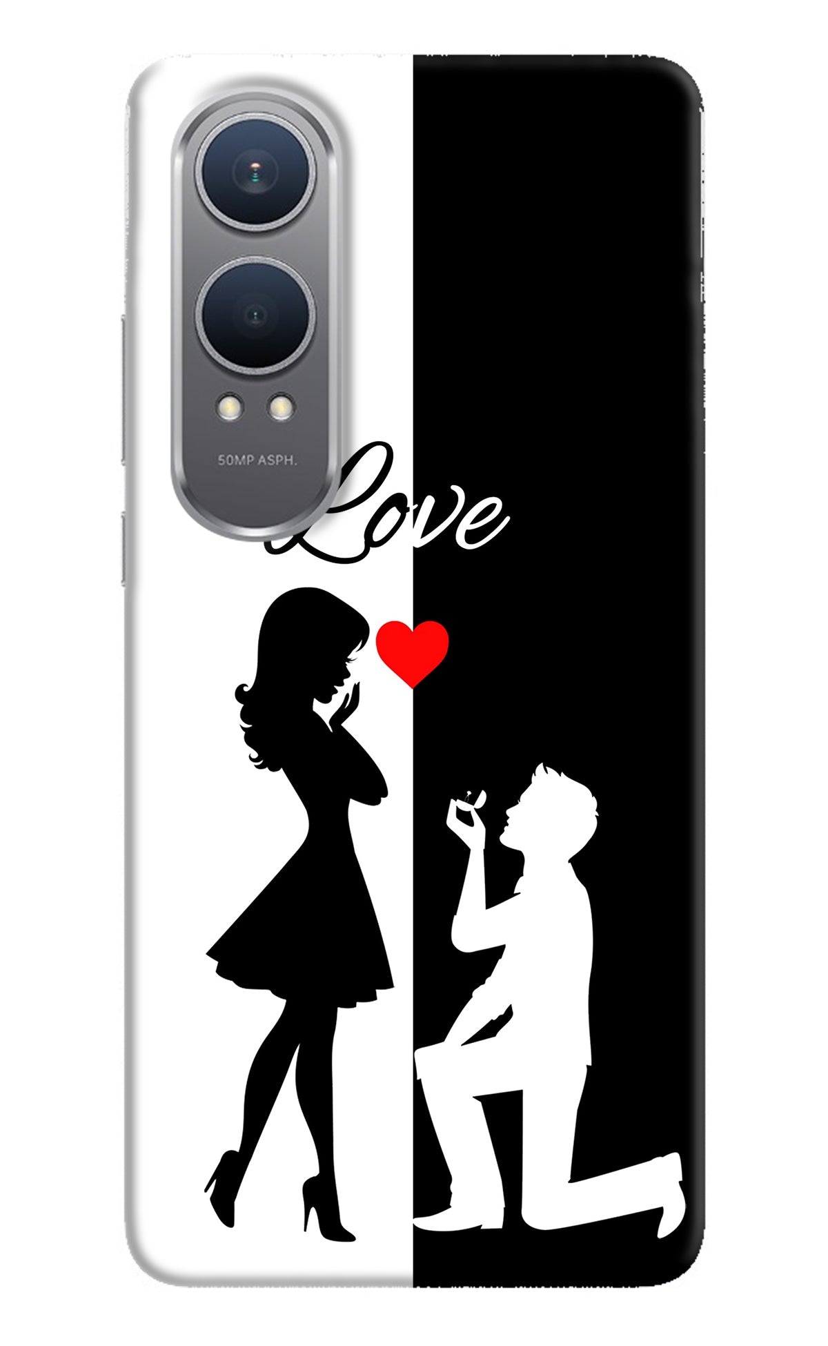 Love Propose Black And White OnePlus Nord CE4 Lite Back Cover