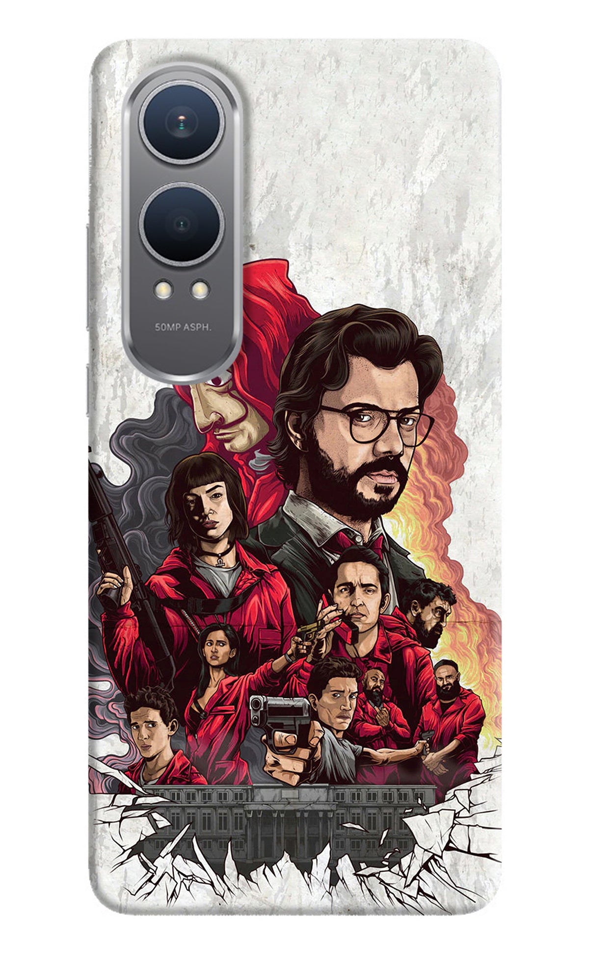 Money Heist Artwork OnePlus Nord CE4 Lite Back Cover