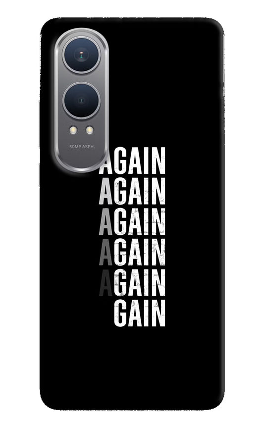Again Again Gain OnePlus Nord CE4 Lite Hard Case Back Cover by Casekaro