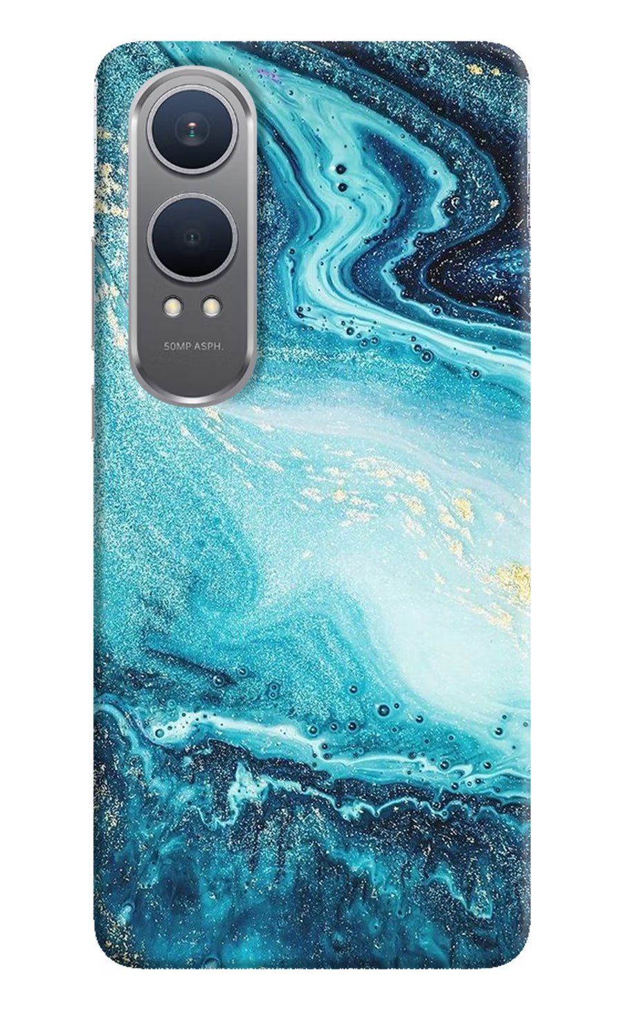 Blue Glitter Marble OnePlus Nord CE4 Lite Back Cover, Hard case