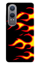 Side Sweep Flames OnePlus Nord CE4 Lite Hard Case Back Cover by Casekaro