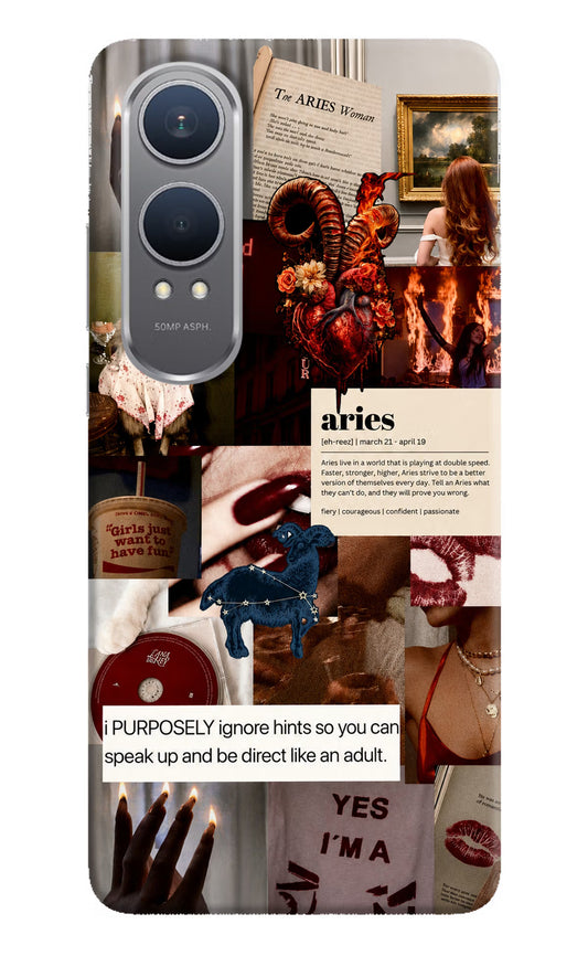 Zodiac Aries OnePlus Nord CE4 Lite Hard Case Back Cover by Casekaro