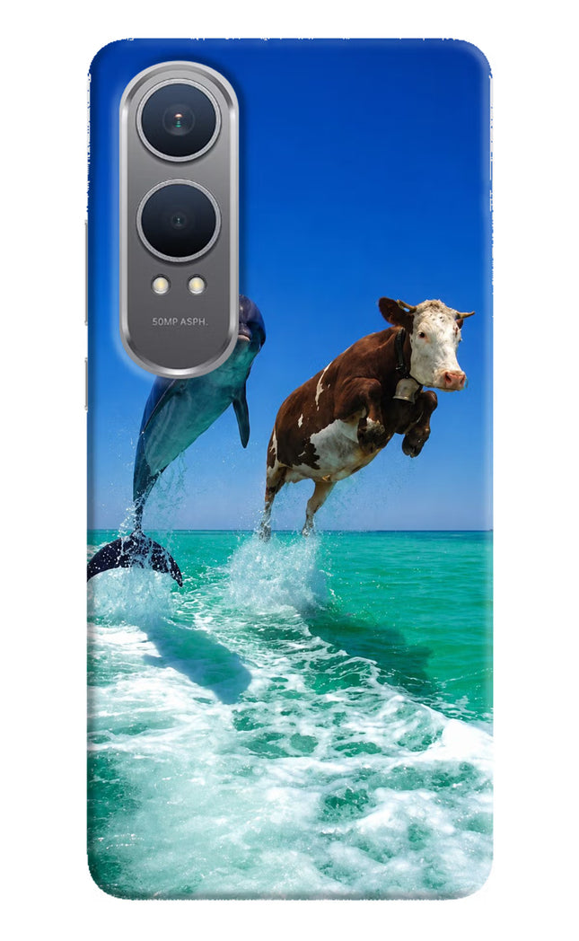 Dolphin vs Cow OnePlus Nord CE4 Lite Hard Case Back Cover by Casekaro