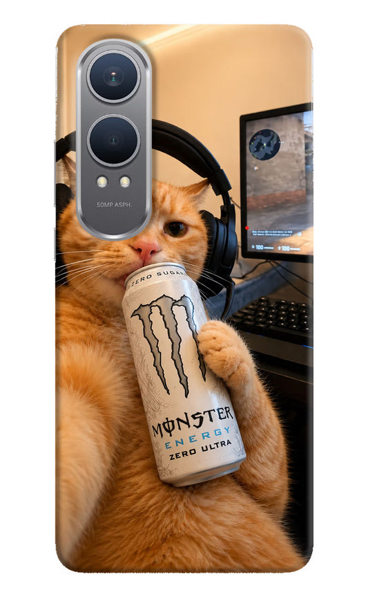 Gamer Cat Energy OnePlus Nord CE4 Lite Hard Case Back Cover by Casekaro