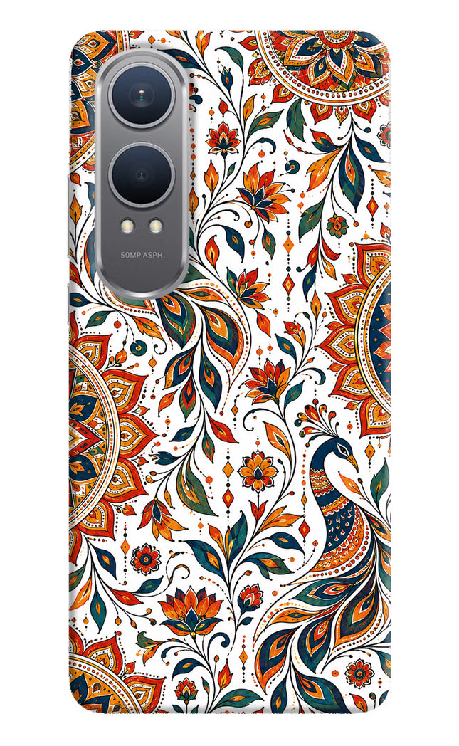 White Mayura OnePlus Nord CE4 Lite Hard Case Back Cover by Casekaro