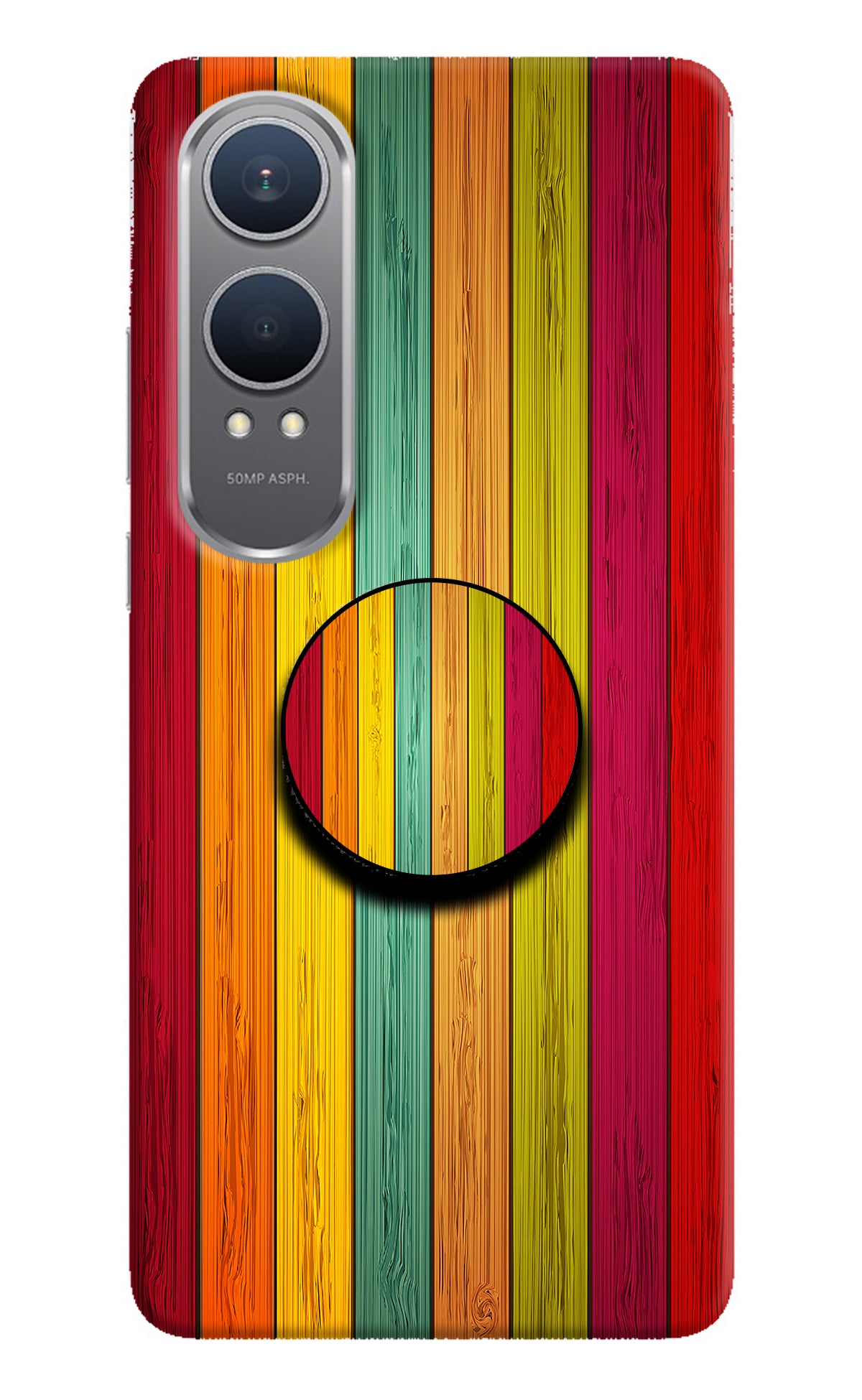 Multicolor Wooden OnePlus Nord CE4 Lite Pop Case