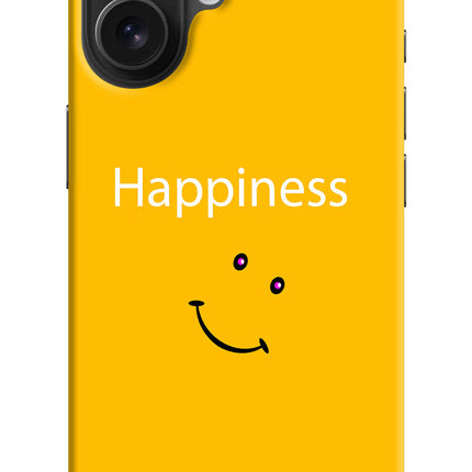 Happiness With Smiley iPhone 16 Hard Case Back Cover by Casekaro