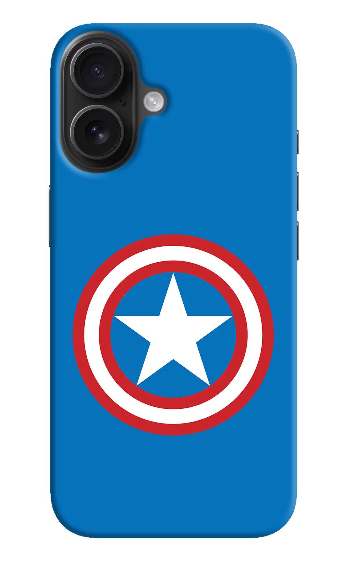 Captain America Logo iPhone 16 Hard Case Back Cover by Casekaro