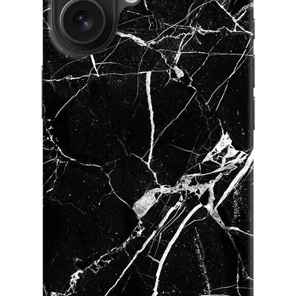 Black Marble Pattern iPhone 16 Hard Case Back Cover by Casekaro