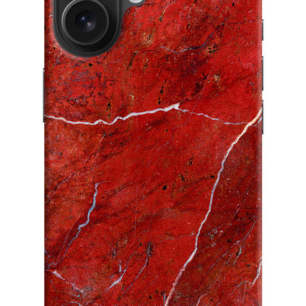 Red Marble Design iPhone 16 Hard Case Back Cover by Casekaro