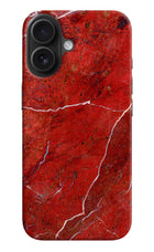 Red Marble Design iPhone 16 Hard Case Back Cover by Casekaro