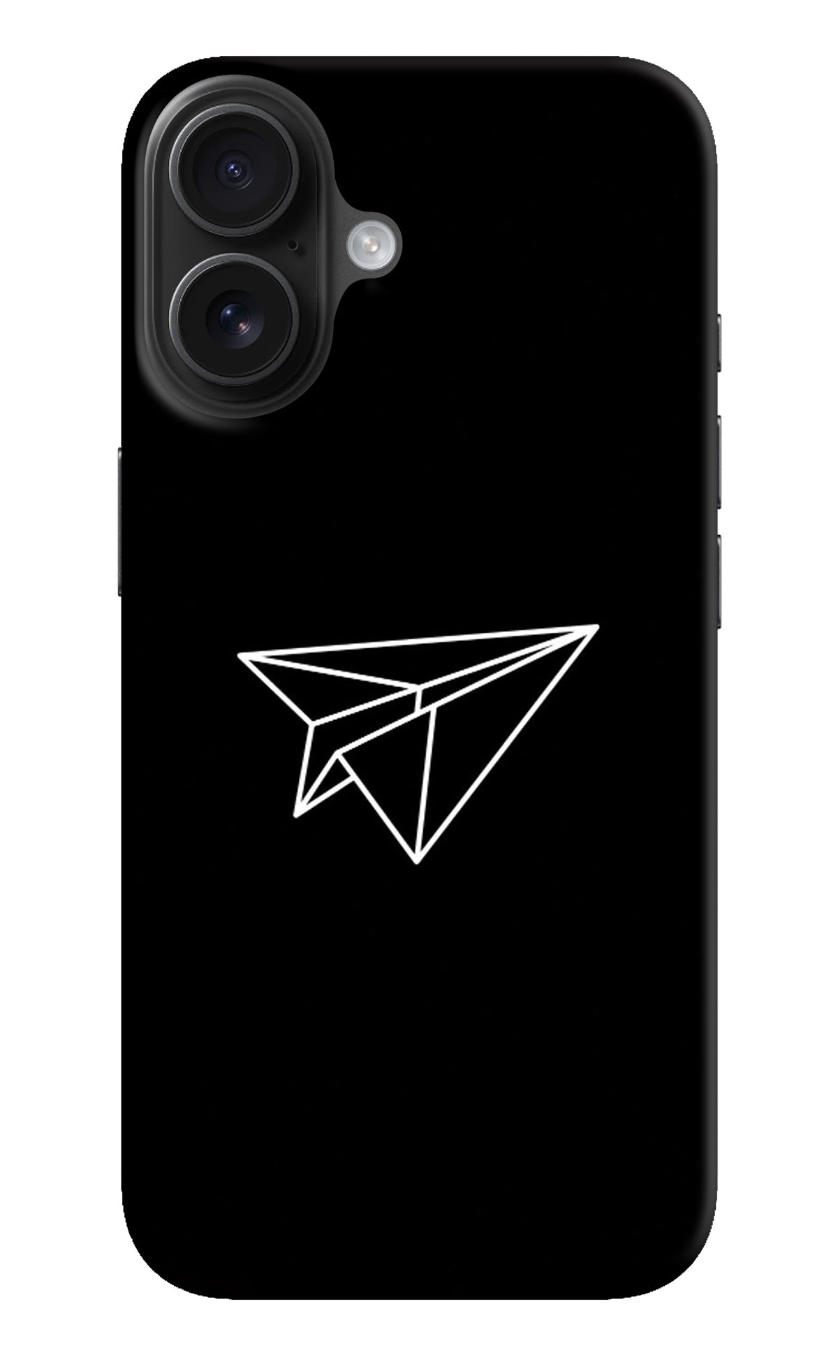 Paper Plane White iPhone 16 Back Cover