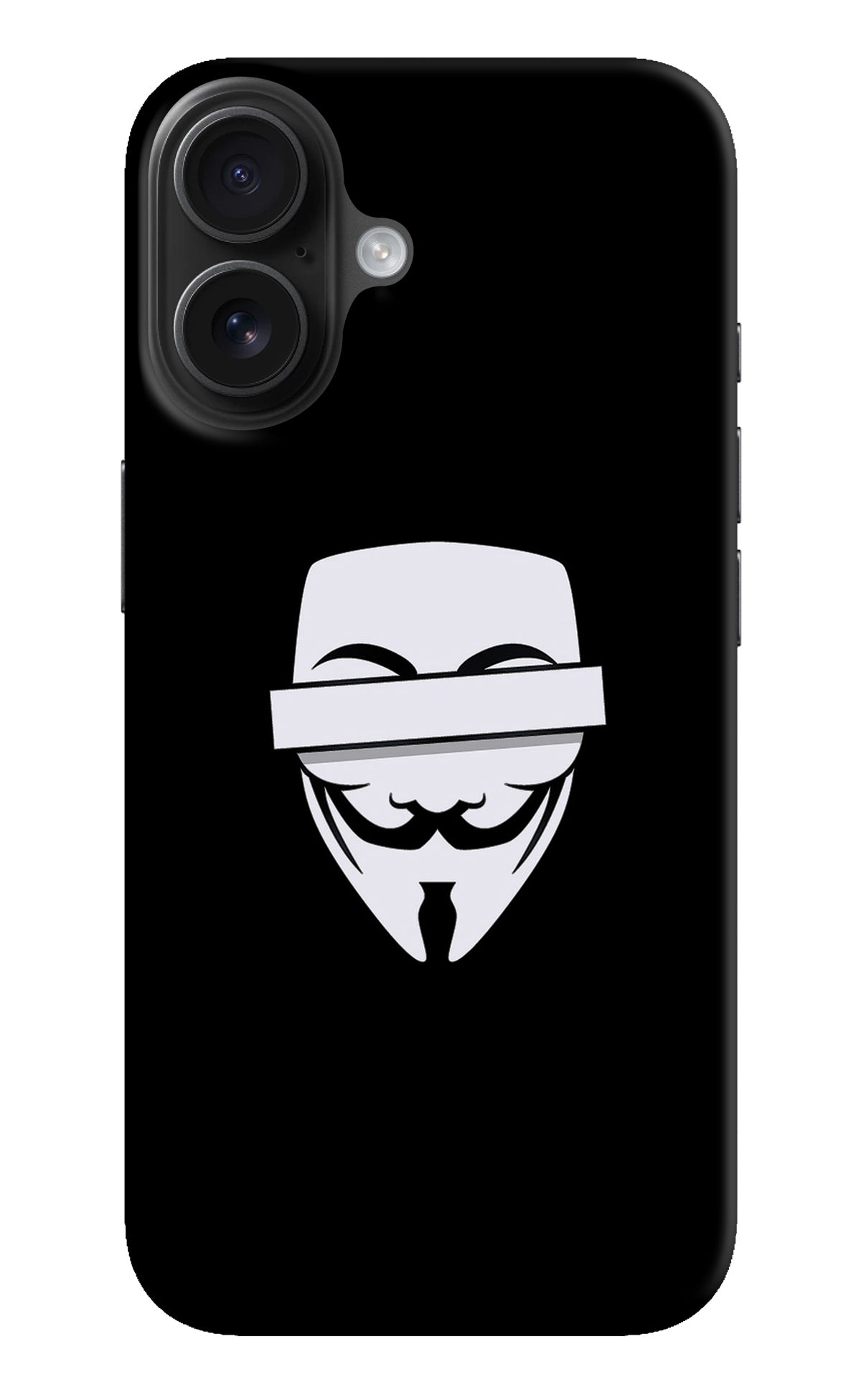 Anonymous Face iPhone 16 Back Cover