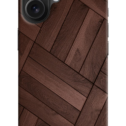 Wooden Texture Design iPhone 16 Hard Case Back Cover by Casekaro