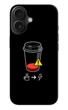 Coffee iPhone 16 Hard Case Back Cover by Casekaro
