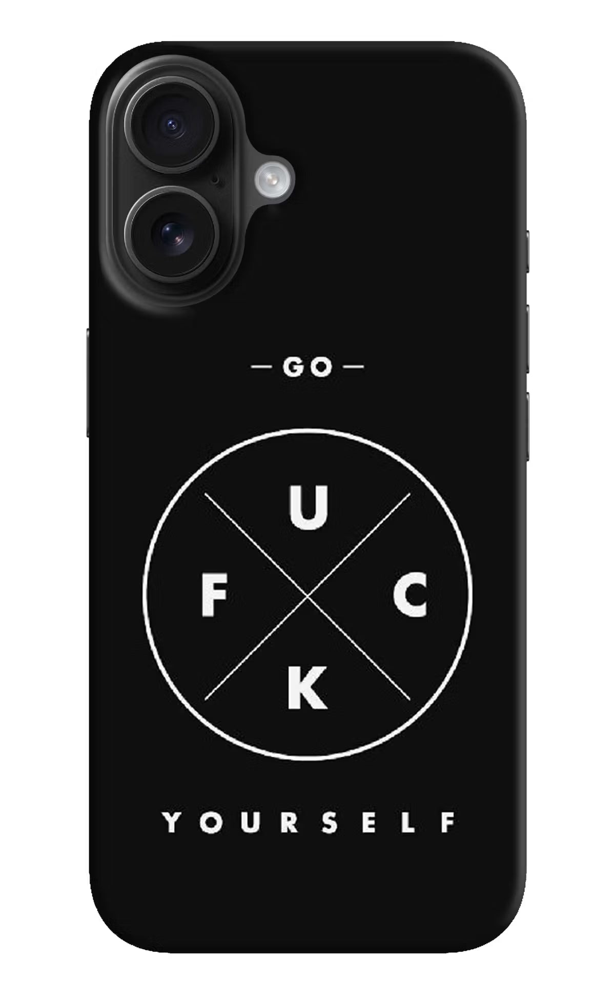 Go Fuck Yourself iPhone 16 Hard Case Back Cover by Casekaro