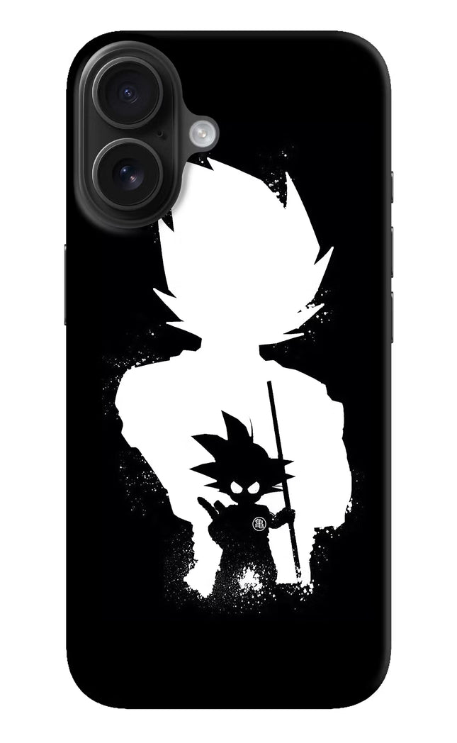 Goku Shadow iPhone 16 Hard Case Back Cover by Casekaro