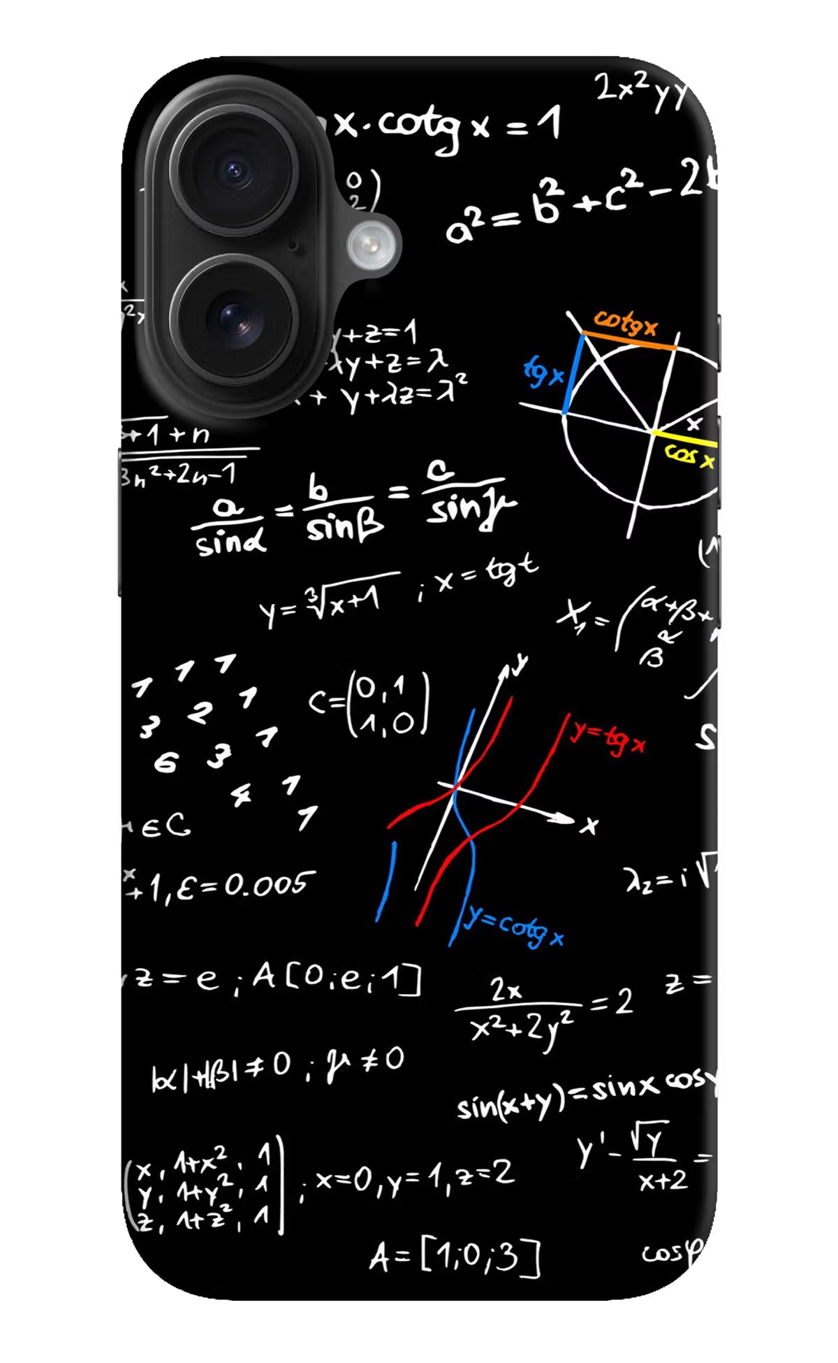 Mathematics Formula iPhone 16 Hard Case Back Cover by Casekaro