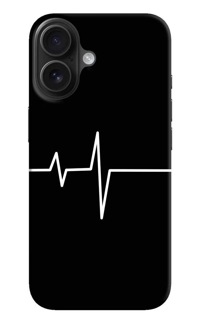 Heart Beats iPhone 16 Hard Case Back Cover by Casekaro