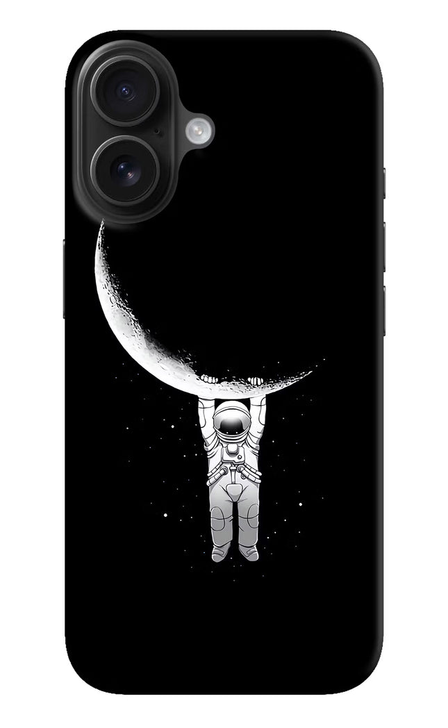 Moon Space iPhone 16 Hard Case Back Cover by Casekaro