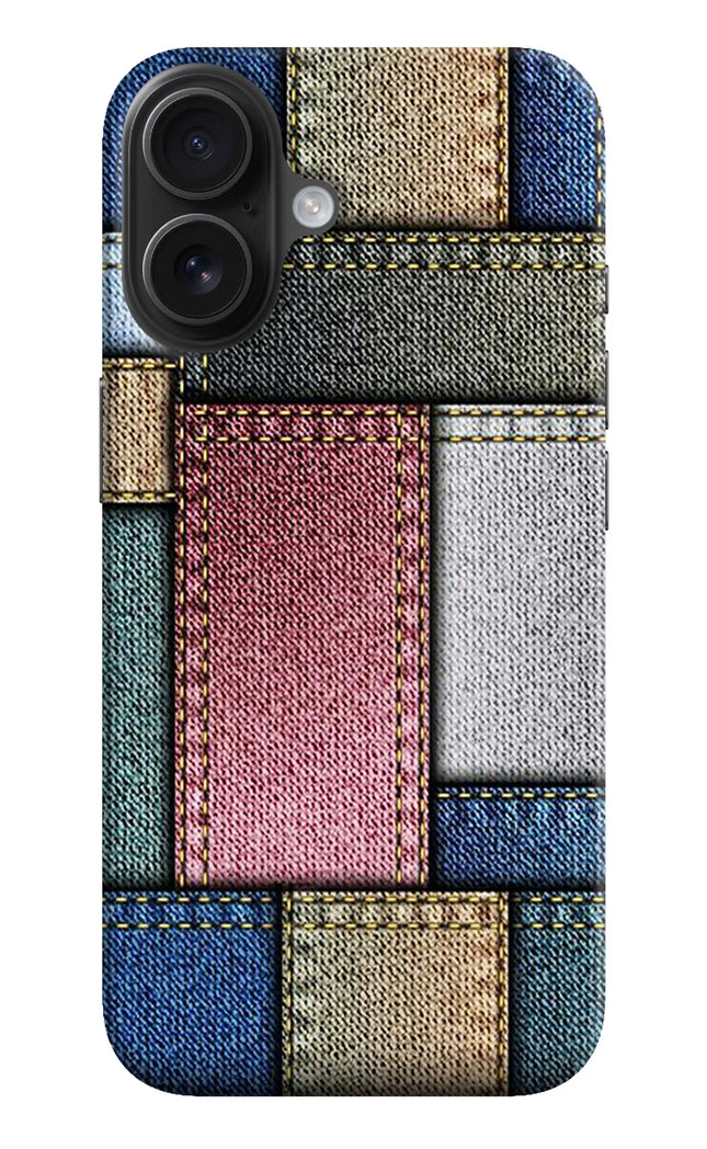 Multicolor Jeans iPhone 16 Hard Case Back Cover by Casekaro